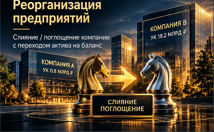 Реорганизация предприятий — кейс применения актива